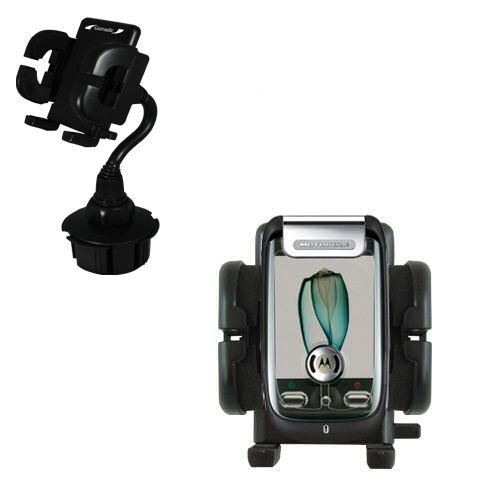 Gomadic Brand Car Auto Cup Holder Mount suitable for the Motorola MOTOMING A1200 - Attaches to your vehicle cupholder