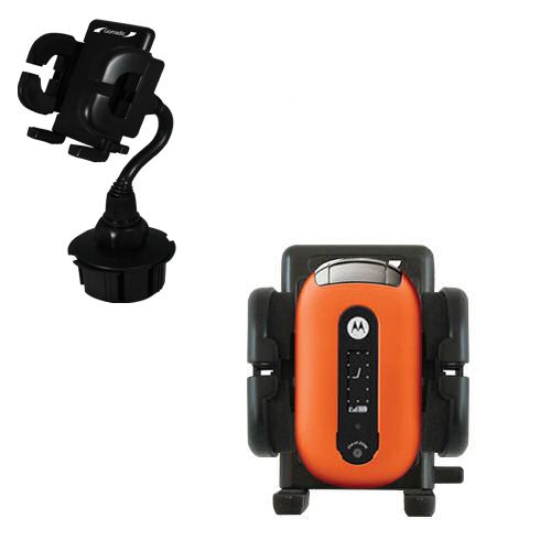 Gomadic Brand Car Auto Cup Holder Mount suitable for the Motorola PEBL U6 - Attaches to your vehicle cupholder