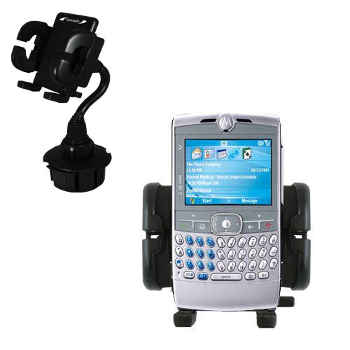 Gomadic Brand Car Auto Cup Holder Mount suitable for the Motorola Q Pro - Attaches to your vehicle cupholder