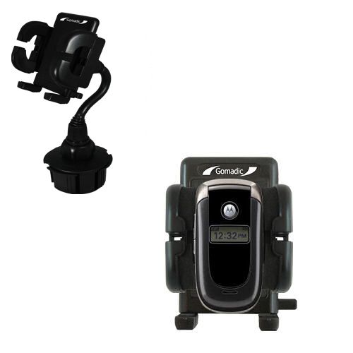 Gomadic Brand Car Auto Cup Holder Mount suitable for the Motorola V197 - Attaches to your vehicle cupholder