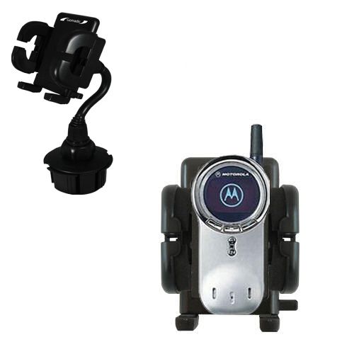 Gomadic Brand Car Auto Cup Holder Mount suitable for the Motorola V70 - Attaches to your vehicle cupholder