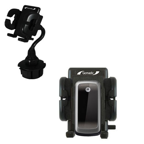 Gomadic Brand Car Auto Cup Holder Mount suitable for the Motorola WX265   - Attaches to your vehicle cupholder