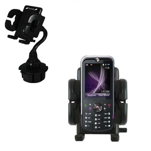 Gomadic Brand Car Auto Cup Holder Mount suitable for the Motorola ZN5 - Attaches to your vehicle cupholder