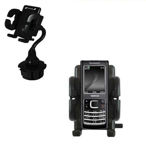 Gomadic Brand Car Auto Cup Holder Mount suitable for the Nokia 6500 - Attaches to your vehicle cupholder