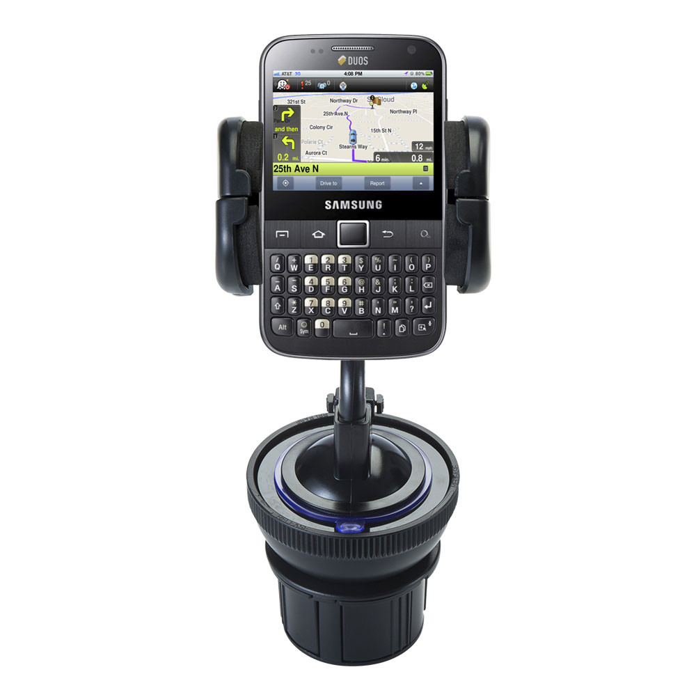 Cup Holder compatible with the Samsung Galaxy Y Pro DUOS