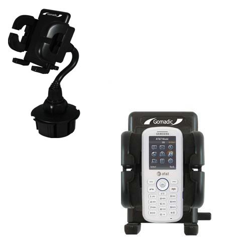 Gomadic Brand Car Auto Cup Holder Mount suitable for the Samsung SGH-A637 - Attaches to your vehicle cupholder