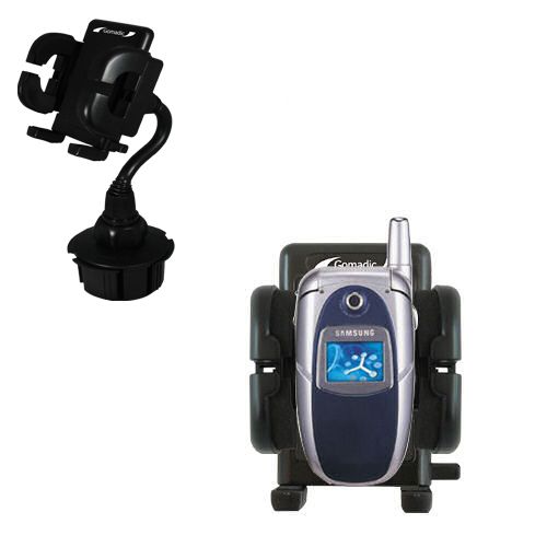 Gomadic Brand Car Auto Cup Holder Mount suitable for the Samsung SGH-E310 - Attaches to your vehicle cupholder