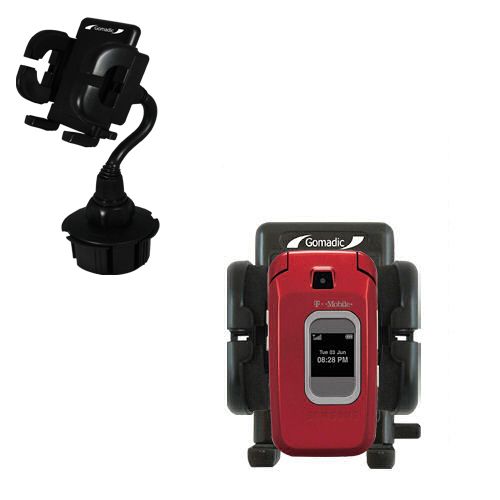 Gomadic Brand Car Auto Cup Holder Mount suitable for the Samsung SGH-T229 - Attaches to your vehicle cupholder