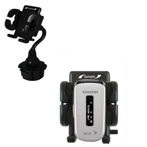 Gomadic Brand Car Auto Cup Holder Mount suitable for the Samsung SPH-M240 - Attaches to your vehicle cupholder