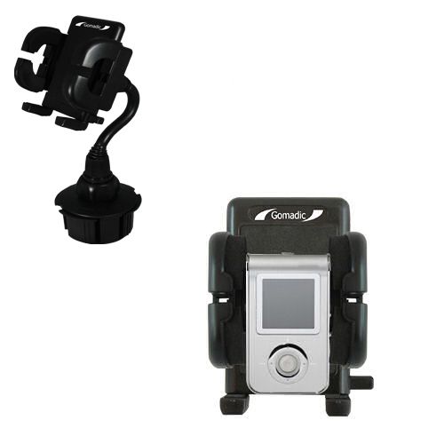 Gomadic Brand Car Auto Cup Holder Mount suitable for the Samsung Yepp YP-T7Z - Attaches to your vehicle cupholder