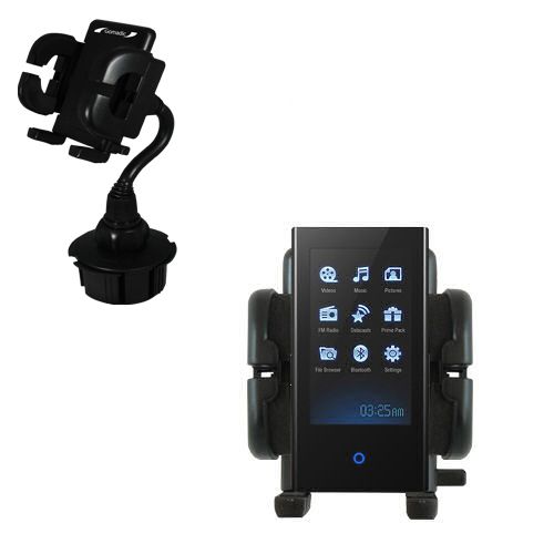 Gomadic Brand Car Auto Cup Holder Mount suitable for the Samsung YP-P2AB - Attaches to your vehicle cupholder