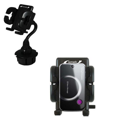 Gomadic Brand Car Auto Cup Holder Mount suitable for the Sony Ericsson  T707a - Attaches to your vehicle cupholder