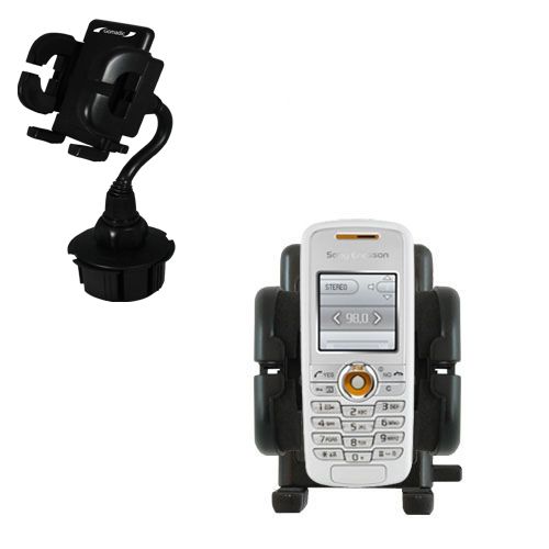 Gomadic Brand Car Auto Cup Holder Mount suitable for the Sony Ericsson J230c - Attaches to your vehicle cupholder