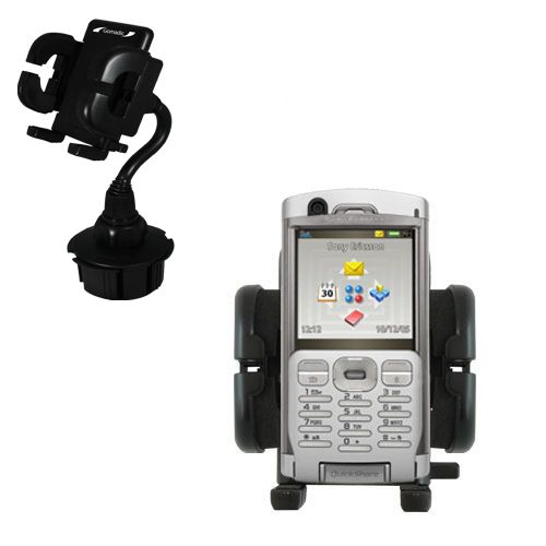Gomadic Brand Car Auto Cup Holder Mount suitable for the Sony Ericsson P990c - Attaches to your vehicle cupholder