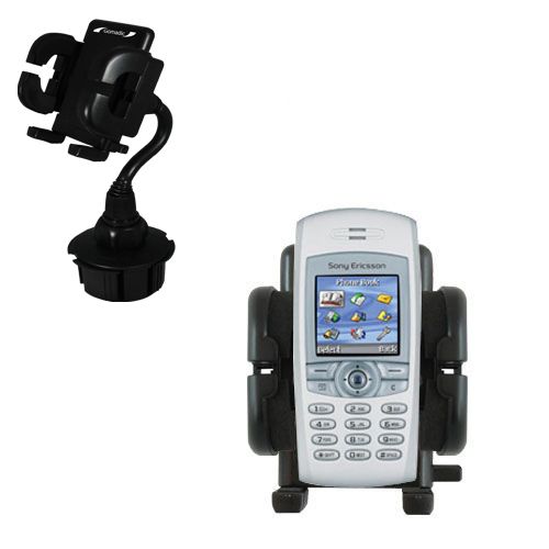Gomadic Brand Car Auto Cup Holder Mount suitable for the Sony Ericsson T608 - Attaches to your vehicle cupholder