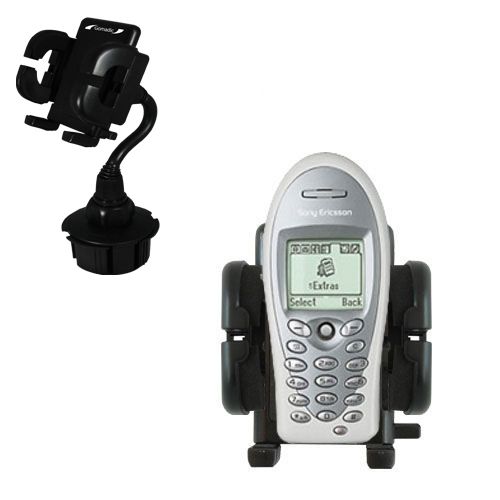Gomadic Brand Car Auto Cup Holder Mount suitable for the Sony Ericsson T61es - Attaches to your vehicle cupholder