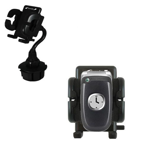 Gomadic Brand Car Auto Cup Holder Mount suitable for the Sony Ericsson Z300i - Attaches to your vehicle cupholder