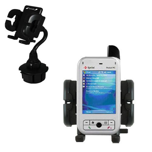 Gomadic Brand Car Auto Cup Holder Mount suitable for the Verizon PPC 6700 - Attaches to your vehicle cupholder
