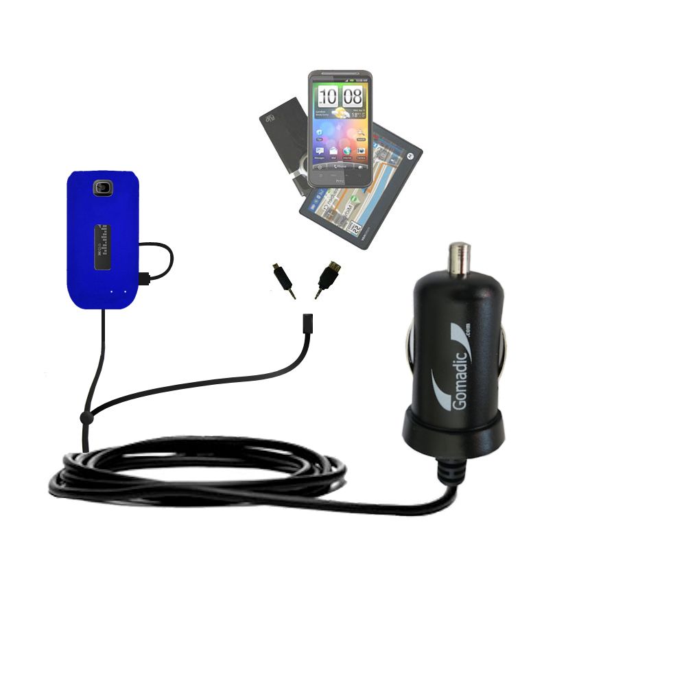 mini Double Car Charger with tips including compatible with the Alcatel One Touch 768T