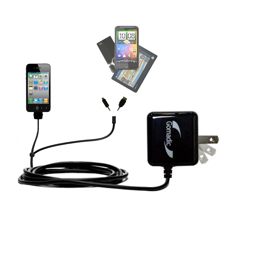 Double Wall Home Charger with tips including compatible with the Apple iPhone