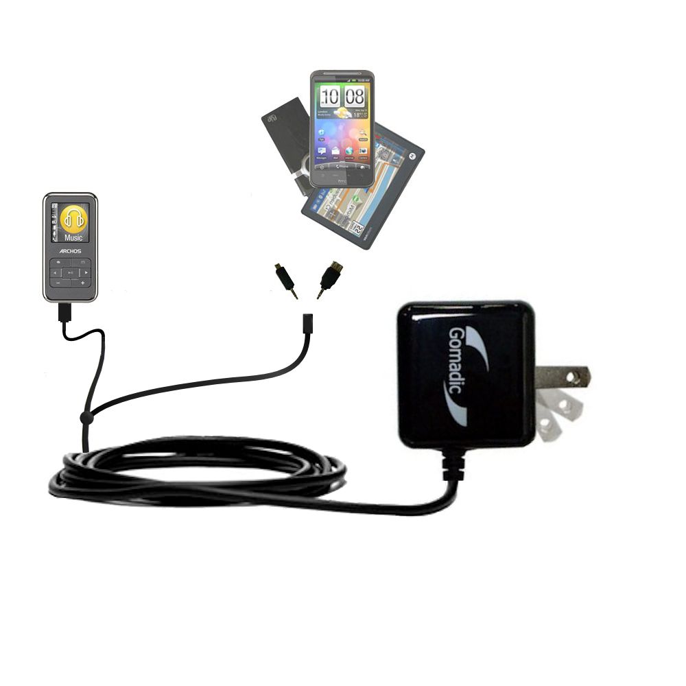 Double Wall Home Charger with tips including compatible with the Archos 15b 18b 18c Vision