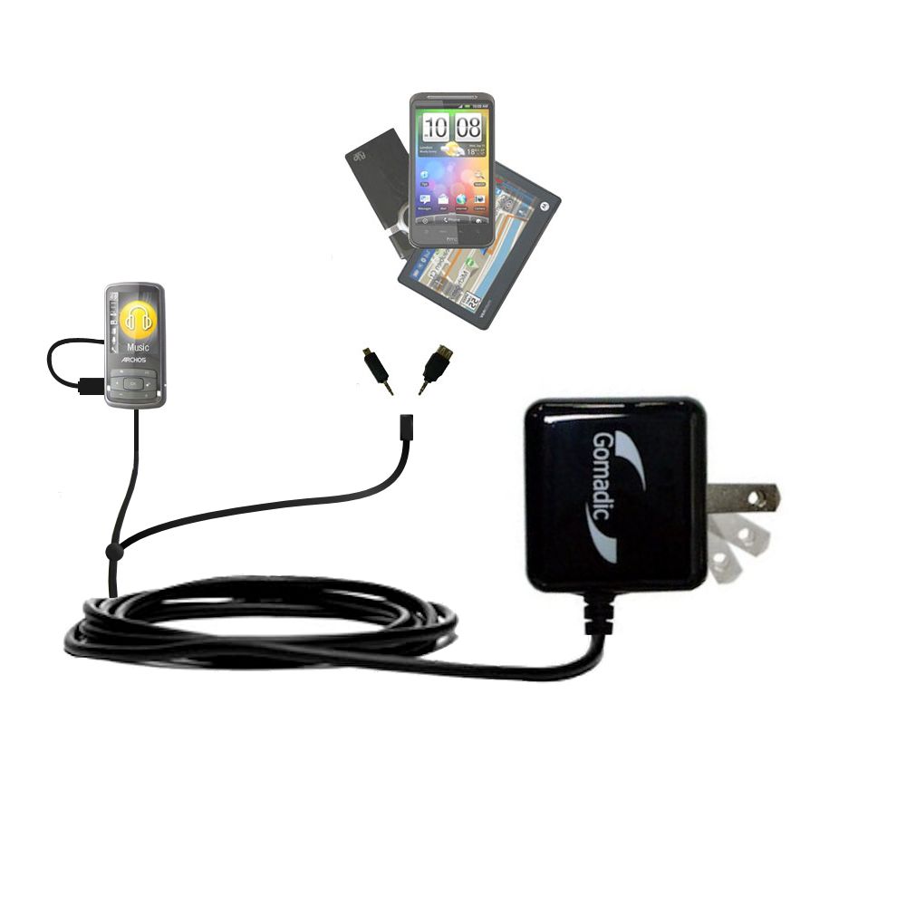Double Wall Home Charger with tips including compatible with the Archos 20b 20c Vision