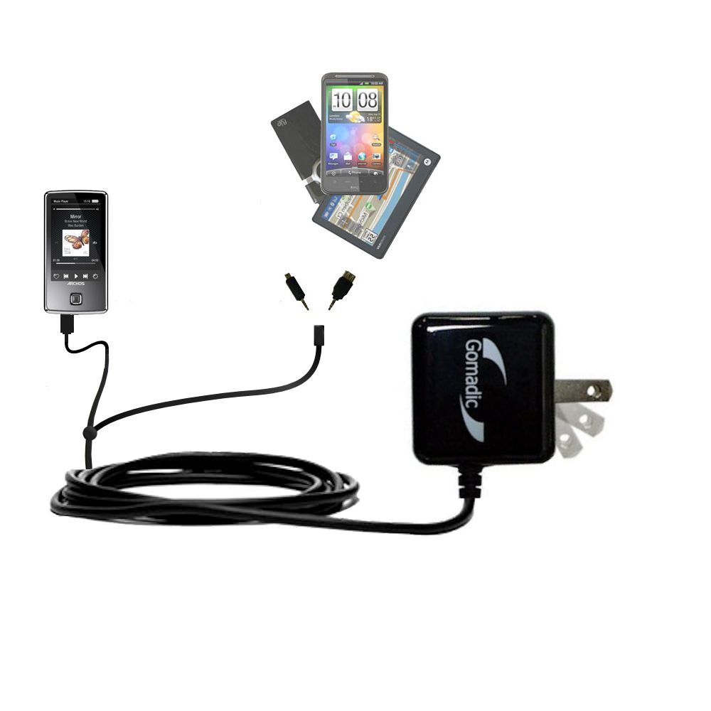 Double Wall Home Charger with tips including compatible with the Archos 30c 35 Vision