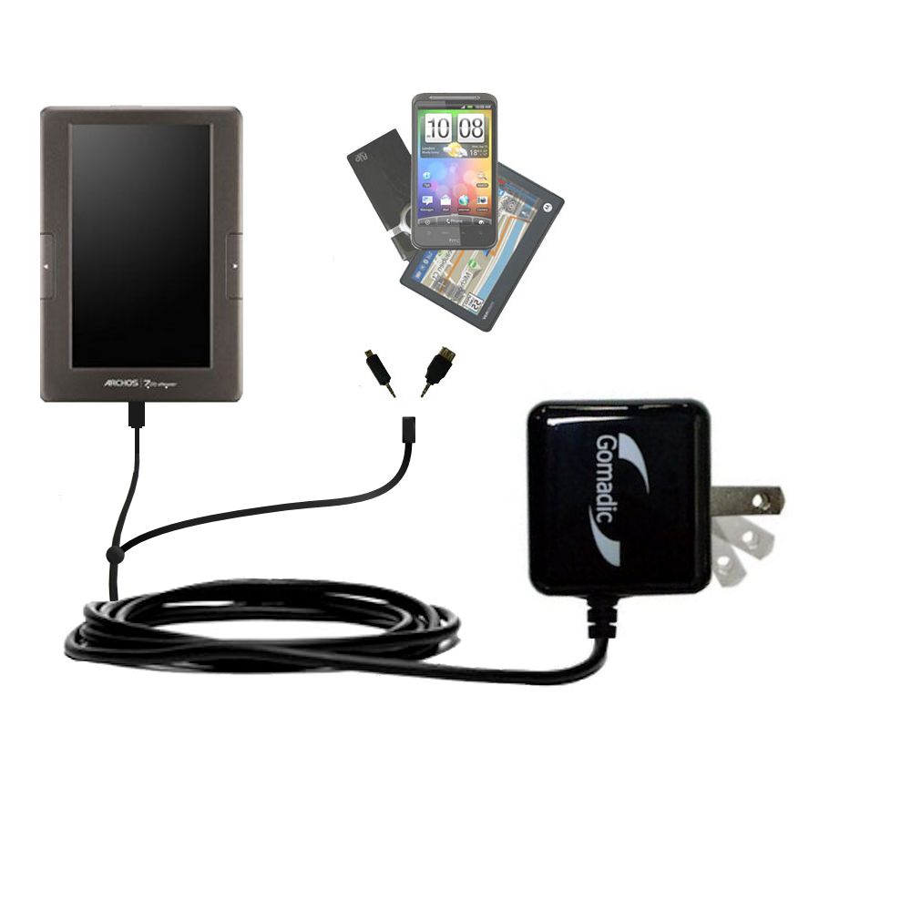Double Wall Home Charger with tips including compatible with the Archos 70 eReader