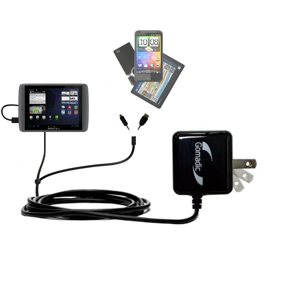 Double Wall Home Charger with tips including compatible with the Archos 80 G9