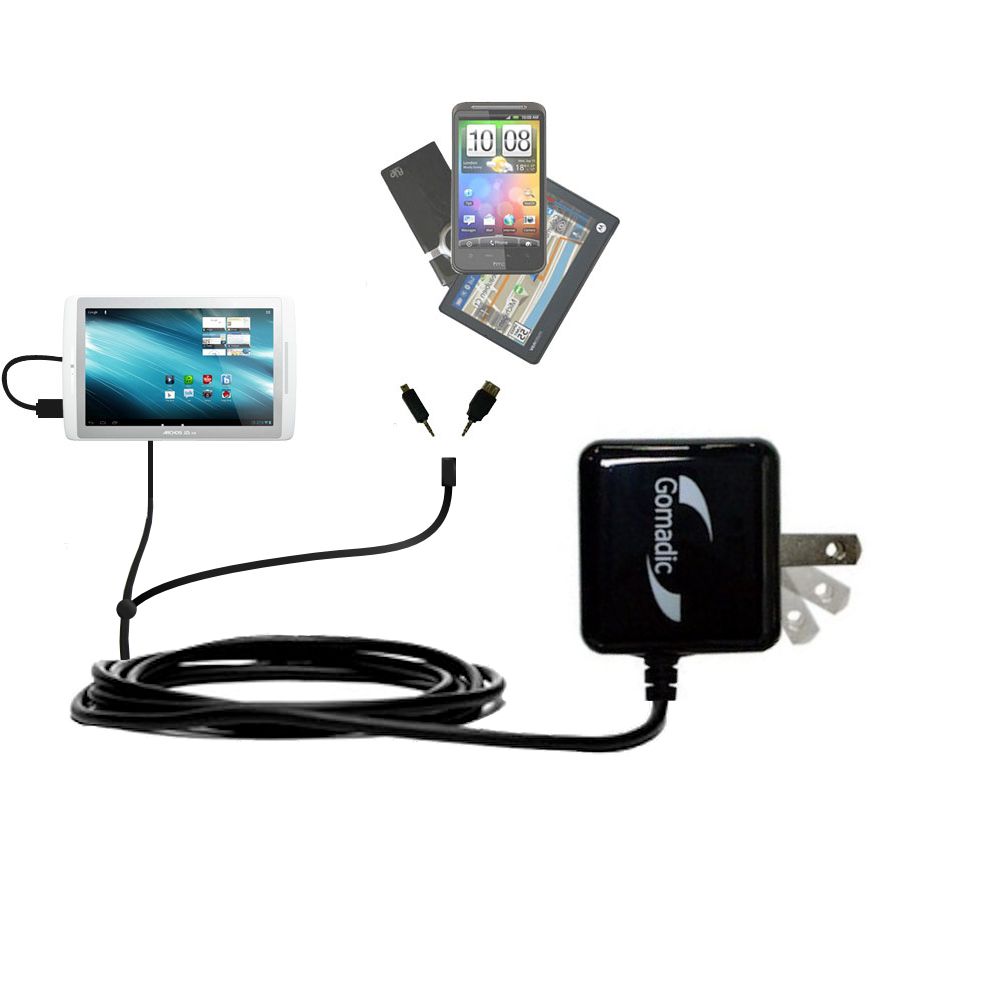 Double Wall Home Charger with tips including compatible with the Archos 80 XS Gen 10