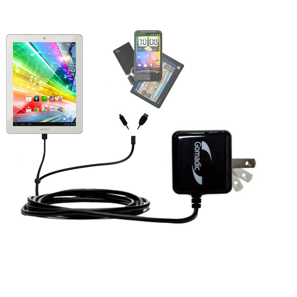 Double Wall Home Charger with tips including compatible with the Archos 97b Platinum
