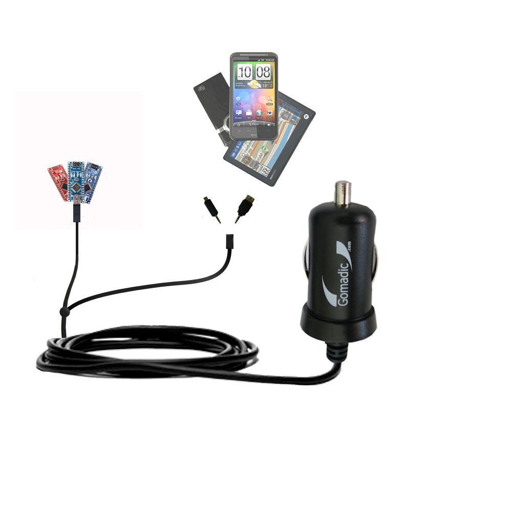 mini Double Car Charger with tips including compatible with the Arduino Nano / Micro / SainSmart / HOSSEN  / Iduino