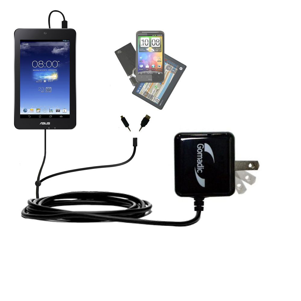 Double Wall Home Charger with tips including compatible with the Asus MeMO Pad HD7