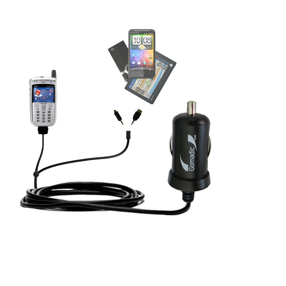 mini Double Car Charger with tips including compatible with the Asus P505