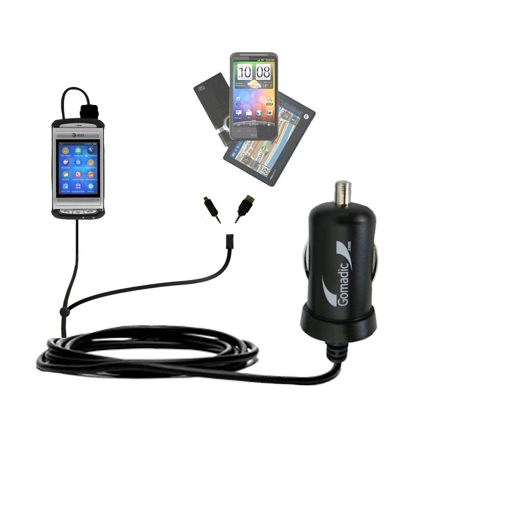 mini Double Car Charger with tips including compatible with the AT&T QuickFire GTX75G