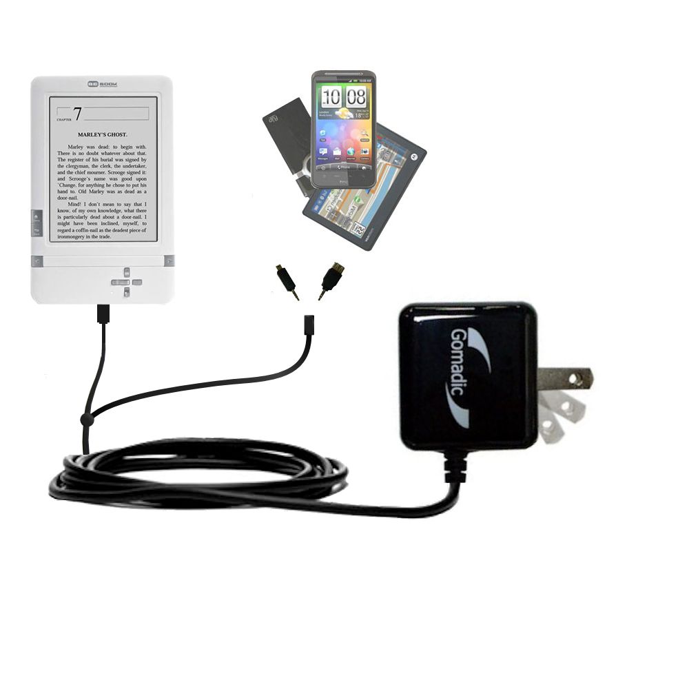 Double Wall Home Charger with tips including compatible with the BeBook Club