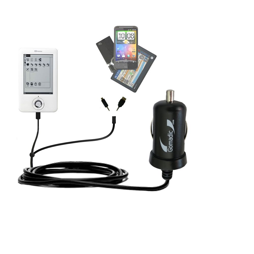 mini Double Car Charger with tips including compatible with the BeBook Neo