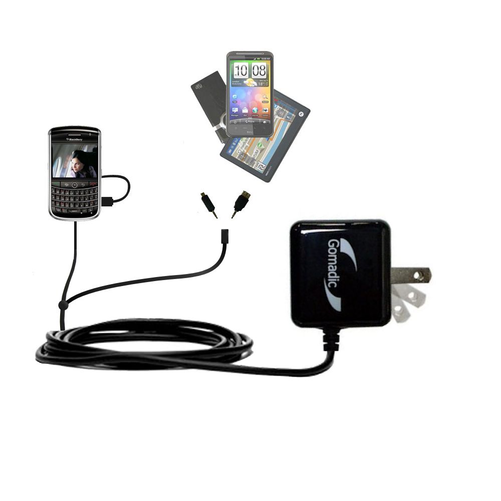 Double Wall Home Charger with tips including compatible with the Blackberry Niagara