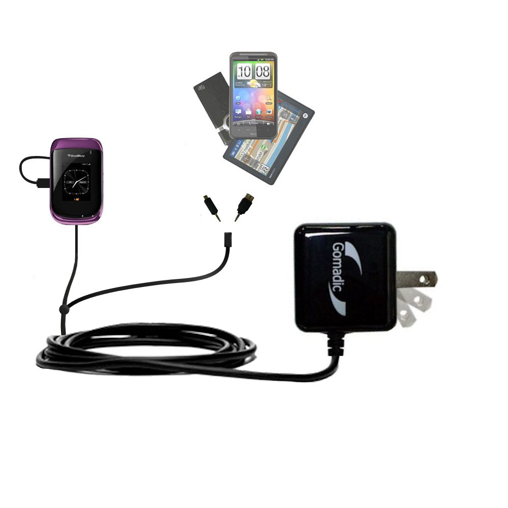 Double Wall Home Charger with tips including compatible with the Blackberry Oxford