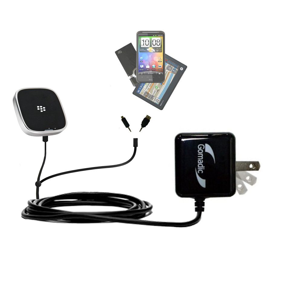 Double Wall Home Charger with tips including compatible with the Blackberry Remote Gateway