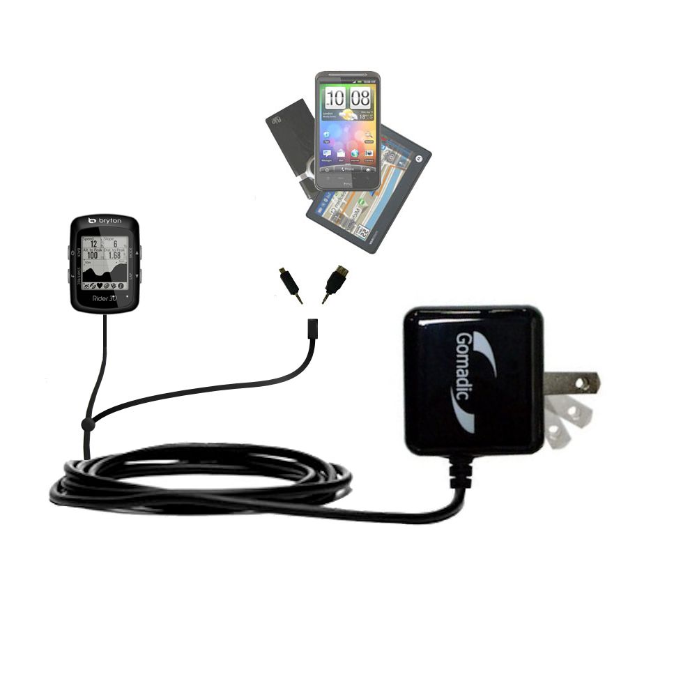 Double Wall Home Charger with tips including compatible with the Bryton Rider 30