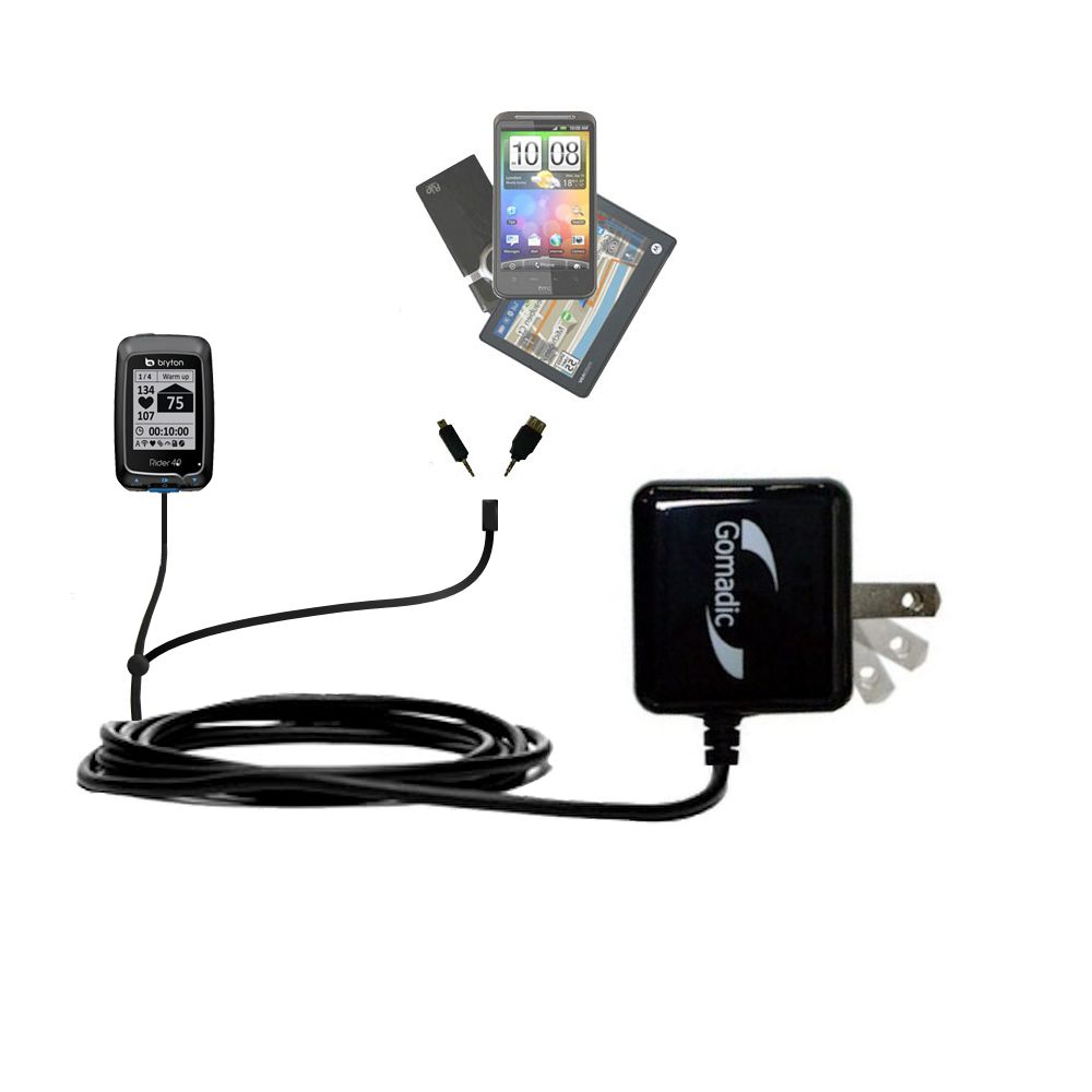 Double Wall Home Charger with tips including compatible with the Bryton Rider 40