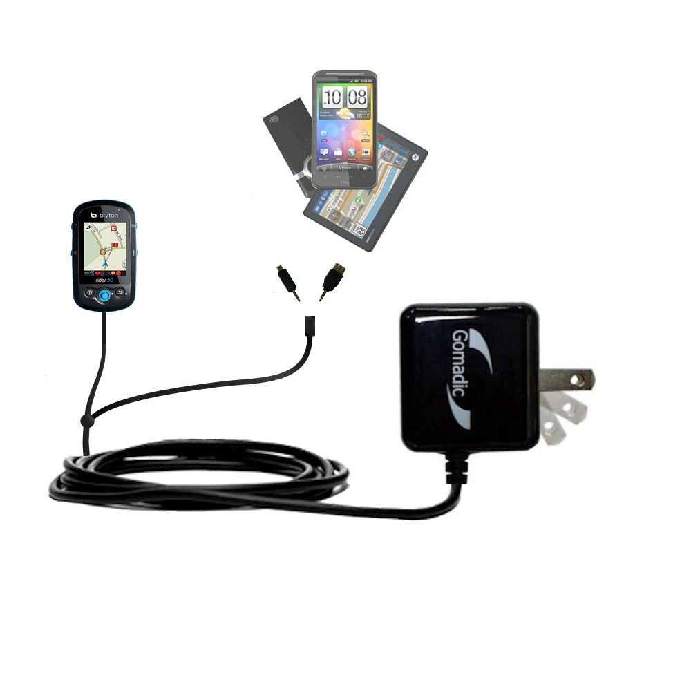 Double Wall Home Charger with tips including compatible with the Bryton Rider 50