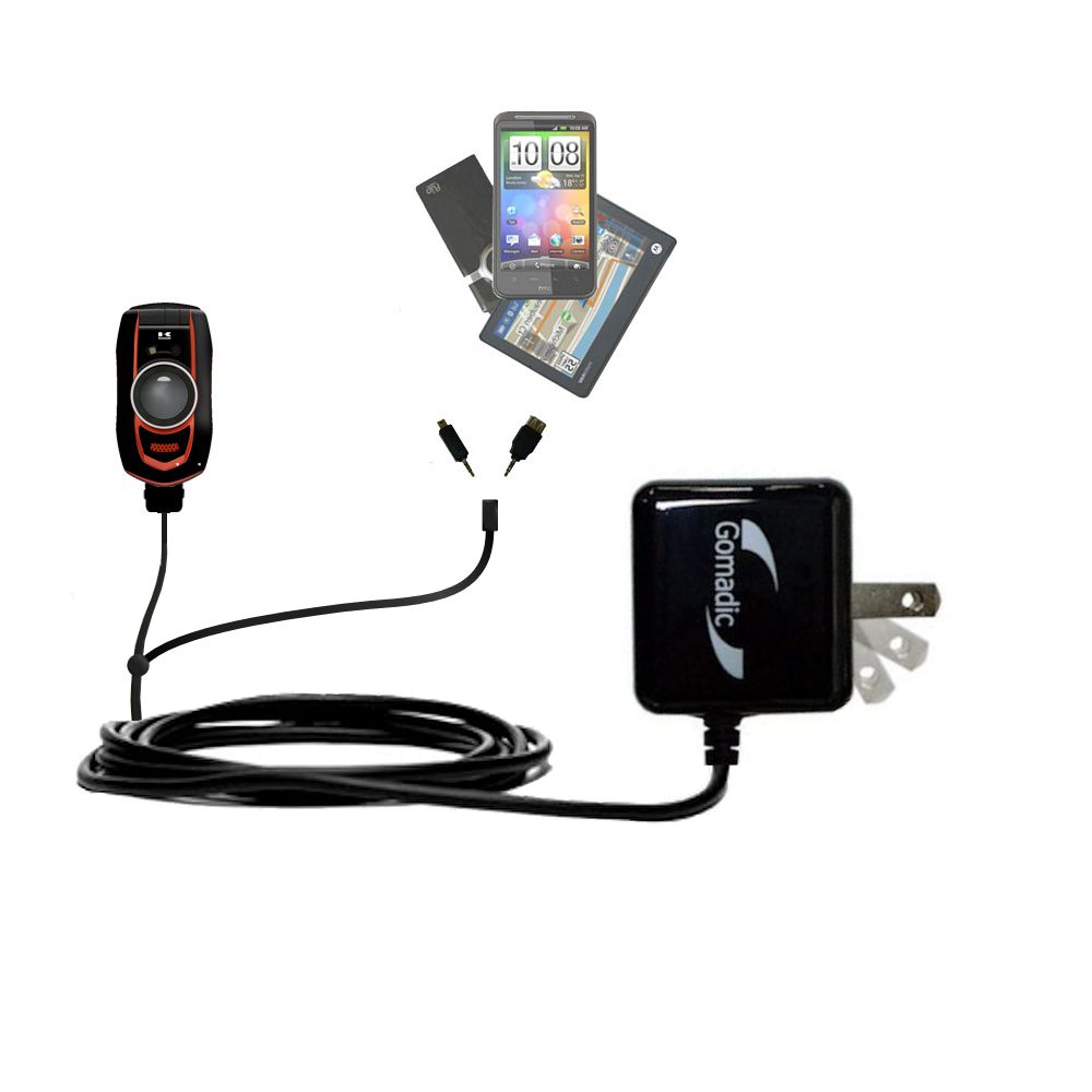 Double Wall Home Charger with tips including compatible with the Casio GzOne Boulder