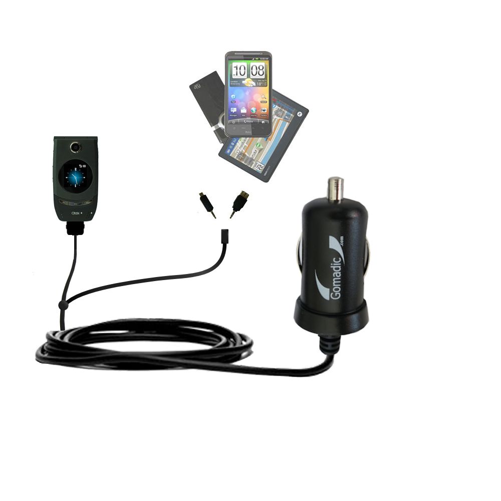 mini Double Car Charger with tips including compatible with the Cingular StarTrek / Star Trek