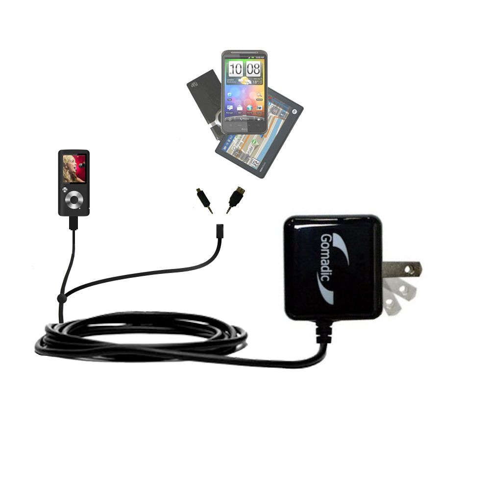 Double Wall Home Charger with tips including compatible with the Coby MP600