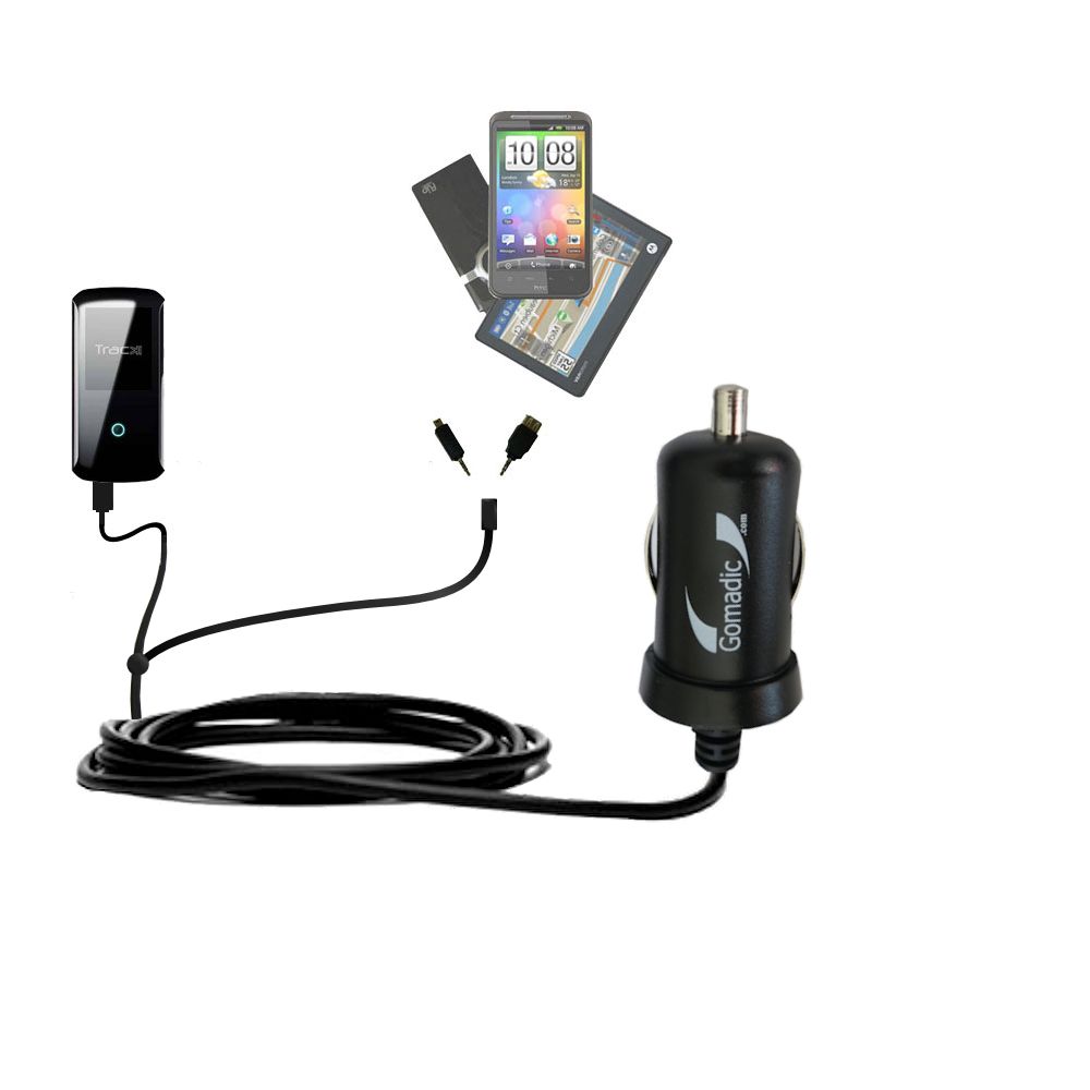 mini Double Car Charger with tips including compatible with the Coby MP715
