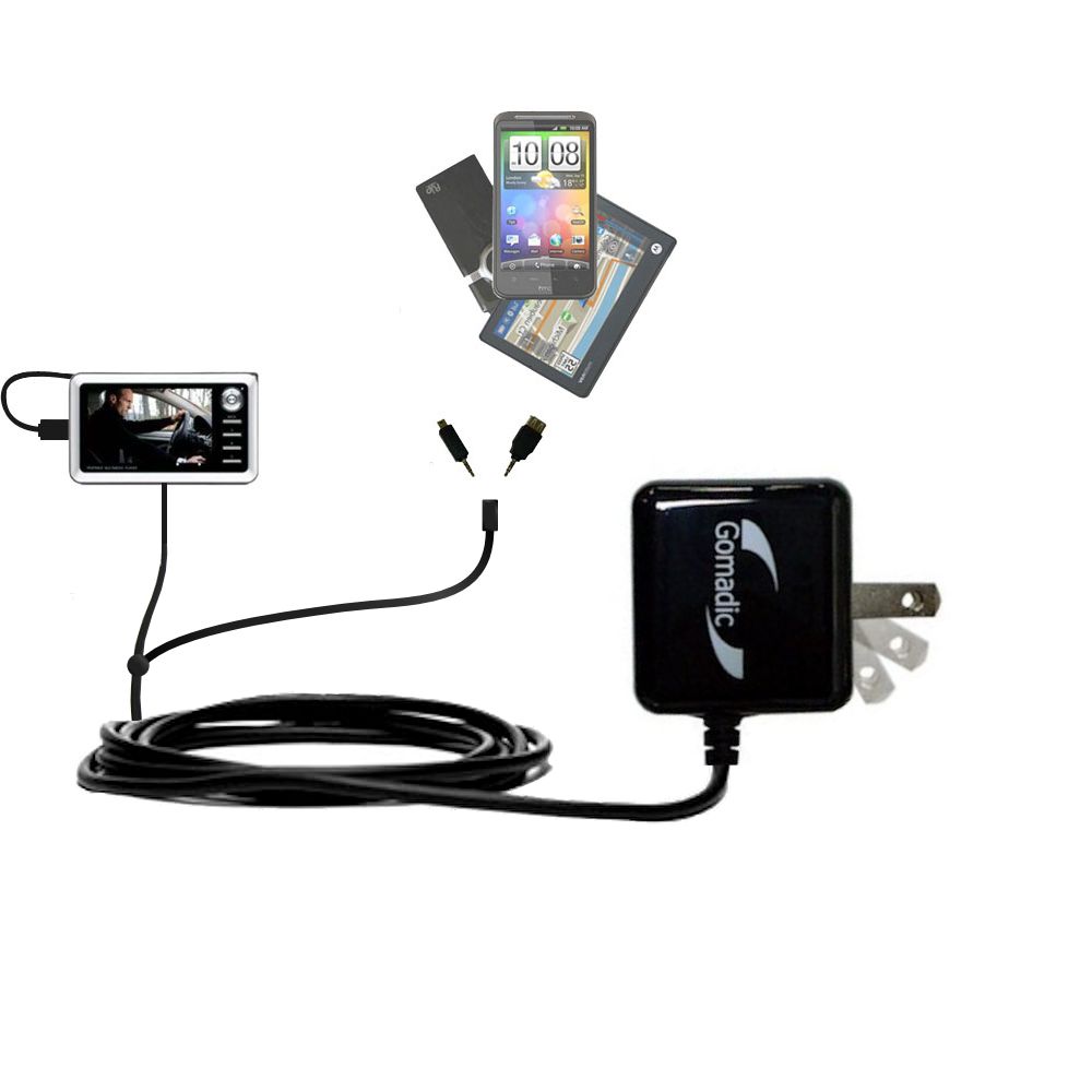 Double Wall Home Charger with tips including compatible with the Cowon A3