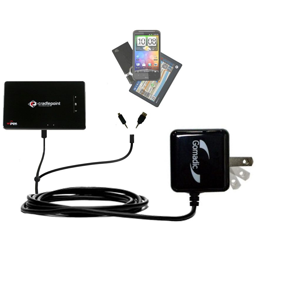 Double Wall Home Charger with tips including compatible with the Cradlepoint PHS 300