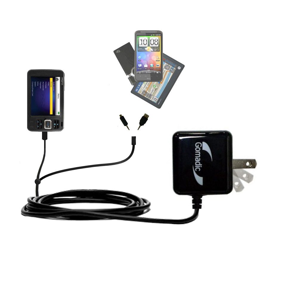 Double Wall Home Charger with tips including compatible with the Creative Zen Vision